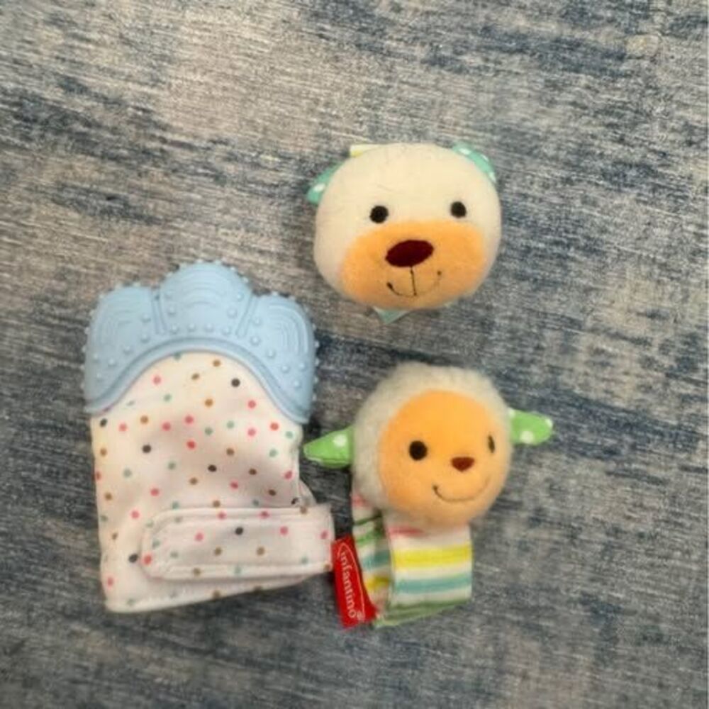 Baby wrist ankle rattles and teether